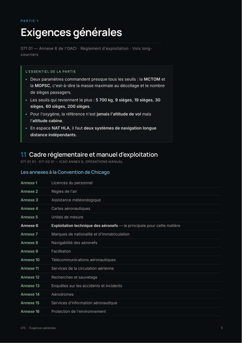 Une page des fiches Procédures opérationnelles